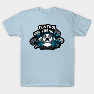 Control Freak Funny Panda Gaming Lover Quote Animal Lover T-Shirt